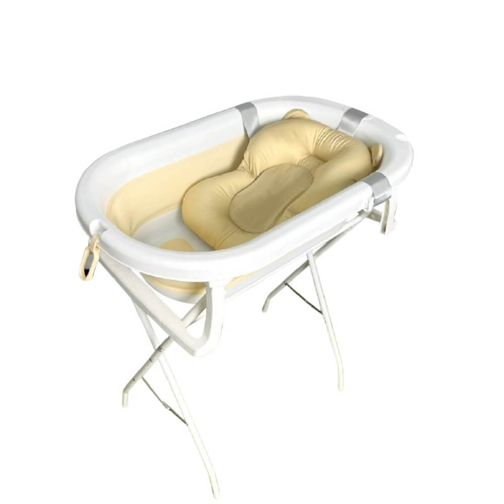 อ่างอาบน้ำทรงสูง พร้อมเบาะรองอาบน้ำ BUBBLE BEANS รุ่น BUBSY สีครีม